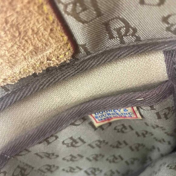 Vintage Dooney & Bourke Purse Tan Brown Made in USA Handle Bag - Picture 13 of 14